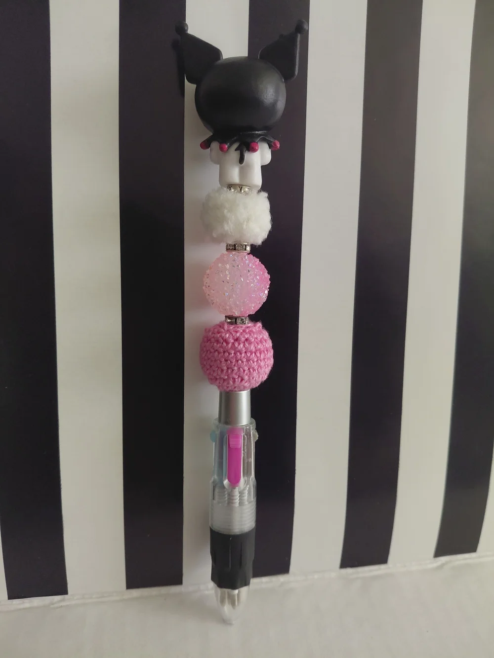 Kuromi Character Beaded Pen